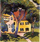 August Macke Staudacher's house at the Tegernsee oil painting